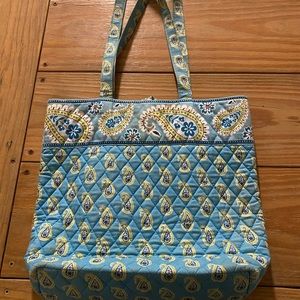 Vera Bradley Blue and Lime Paisley Tote bag